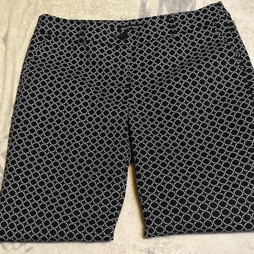 Hilary Radley Black and White Patterned Capris